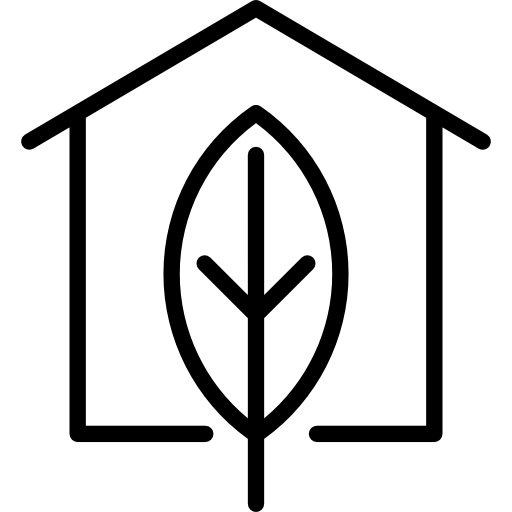 Ekoloģiska mājas ikona