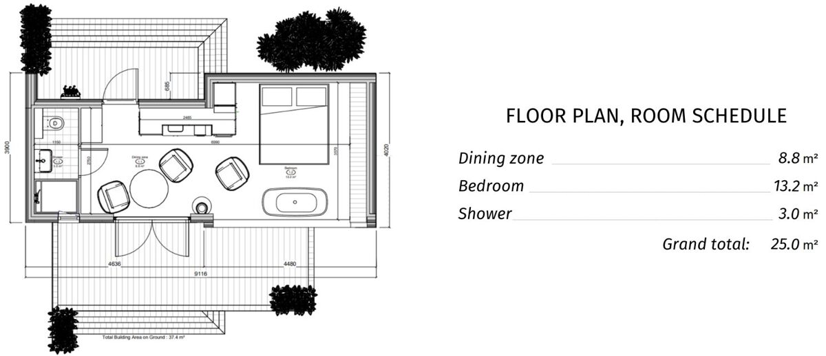 VMS houses Glamping  modular home floorplan